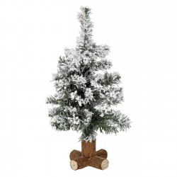 Brad de Craciun pentru Masa cu 50 de Ramuri si Baza din Lemn - 40cm