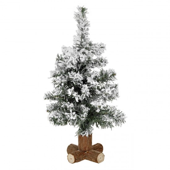 Brad de Craciun pentru Masa cu 50 de Ramuri si Baza din Lemn - 40cm