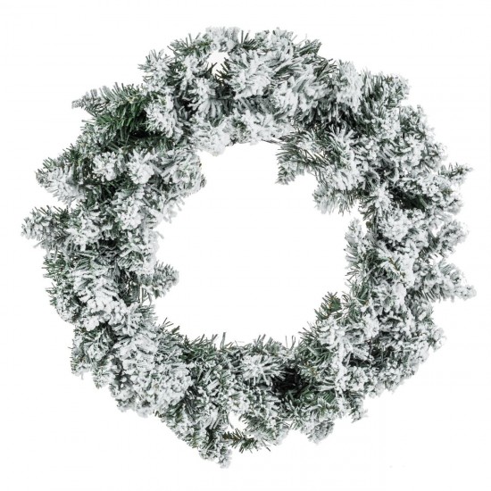 Coronita Decorativa de Craciun Verde Ninsa cu 120 de Crengute - Ø60cm