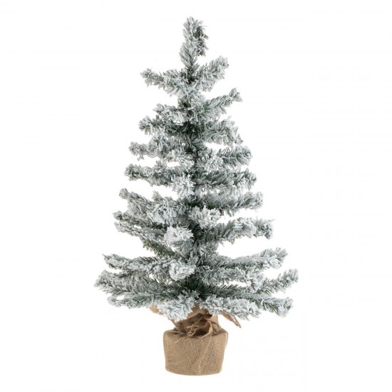 Brad de Craciun  de Masa cu 75 de Ramuri si Baza din Iuta - 75cm