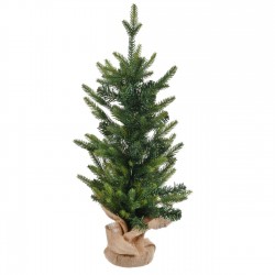 Brad Decorativ de Craciun cu Baza de Iuta & 227 de Ramuri - 75cm