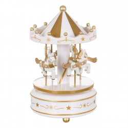 Carusel Muzical de Craciun Alb 18cm