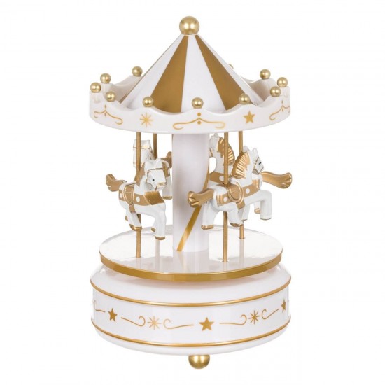 Carusel Muzical de Craciun Alb 18cm