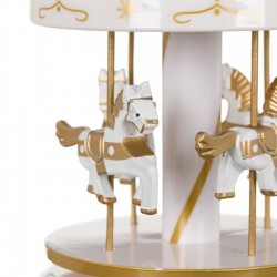 Carusel Muzical de Craciun Alb 18cm