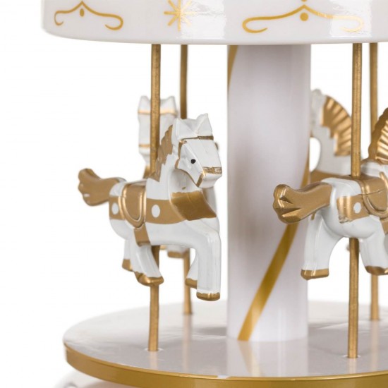 Carusel Muzical de Craciun Alb 18cm