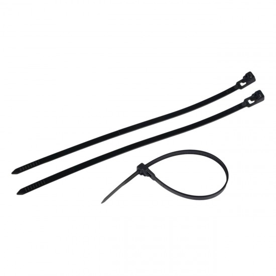 Coliere pentru Cabluri Negre Reutilizabile 30x0.48cm - 45buc