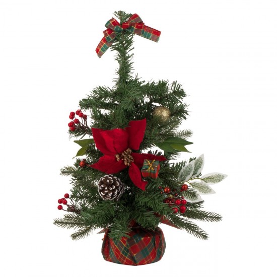 Brad de Craciun Artificial de Masa cu Craciunite Pomusoare 50cm