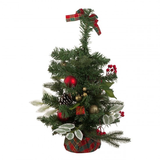 Brad de Craciun Artificial de Masa cu Craciunite Pomusoare 50cm