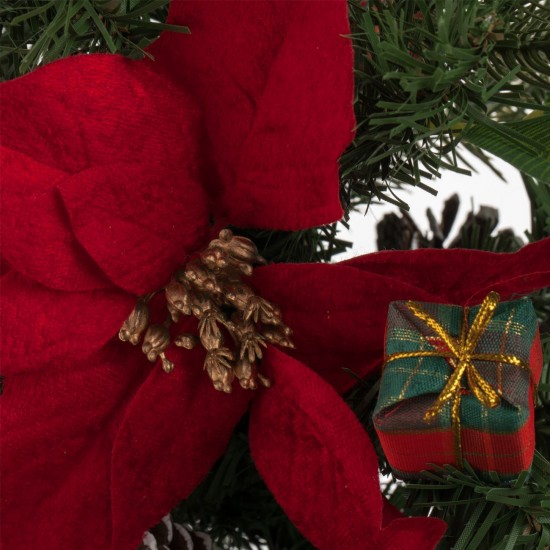 Brad de Craciun Artificial de Masa cu Craciunite Pomusoare 50cm