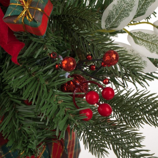 Brad de Craciun Artificial de Masa cu Craciunite Pomusoare 50cm