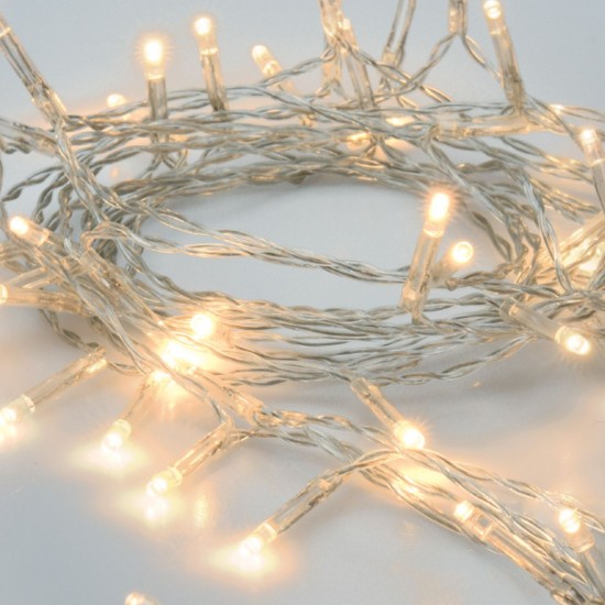 Instalatie de Lumini cu 60 de Becuri LED cu Baterii si Program 9,50m - Galb