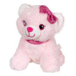 Pisica de Plus Roz Glitter Funda 14cm