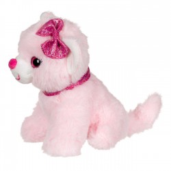 Pisica de Plus Roz Glitter Funda 14cm