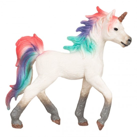 Jucarie Unicorn cu Coama Rainbow 9x3x9.5cm