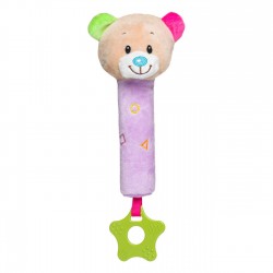 Jucarie Zornaitoare Ursulet de Plus & Jucarie de Dentitie 18cm
