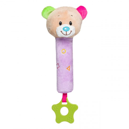 Jucarie Zornaitoare Ursulet de Plus & Jucarie de Dentitie 18cm