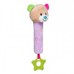 Jucarie Zornaitoare Ursulet de Plus & Jucarie de Dentitie 18cm