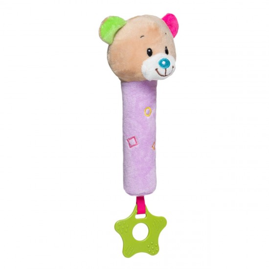 Jucarie Zornaitoare Ursulet de Plus & Jucarie de Dentitie 18cm