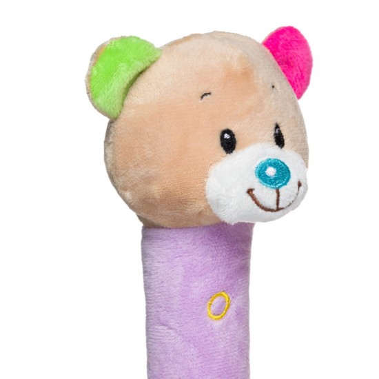 Jucarie Zornaitoare Ursulet de Plus & Jucarie de Dentitie 18cm