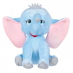 Jucarie Plus Elefant Ciel Coronita Argintie Sclipici 32cm