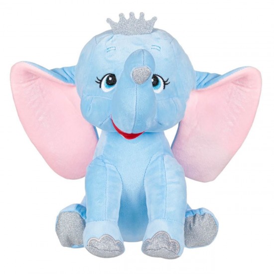 Jucarie Plus Elefant Ciel Coronita Argintie Sclipici 32cm