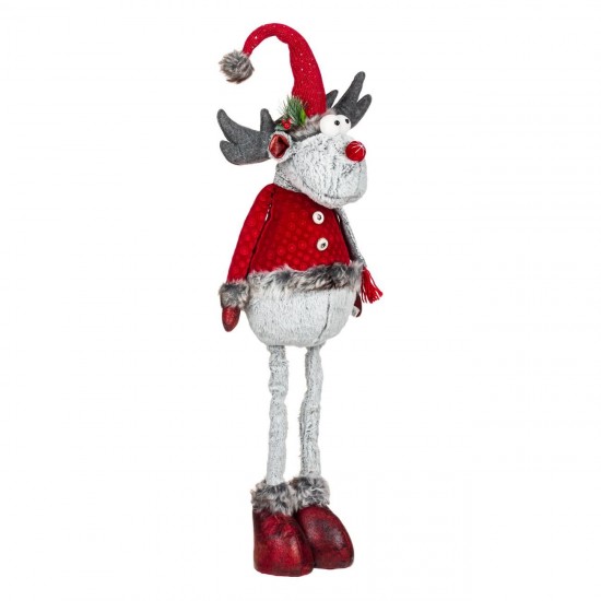Figura Decorativa de Craciun Cerb Rosu 97cm