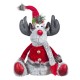 Figura Decorativa Cerb de Craciun Haina Rosie Caciula Paiete 48cm