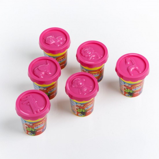 Bildo DOH Plastilina Roz in Pahar cu Forma Animal pe Capac 130g