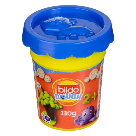Bildo DOH Plastilina Bleu in Pahar cu Capac Forma cu Model Animal 130g