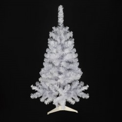 Brad de Craciun Artificial Alb cu 145 de ramuri - 1.20m
