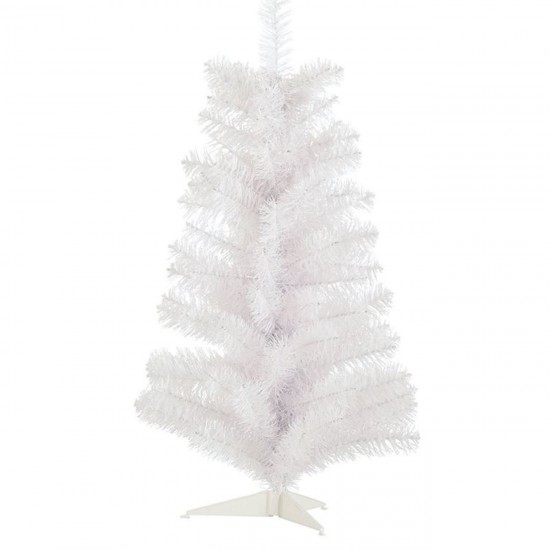 Brad de Craciun Artificial Alb cu 145 de ramuri - 1.20m