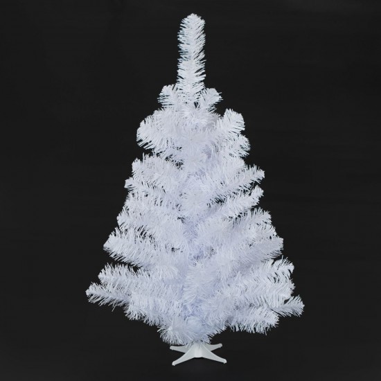 Pin de Craciun Artificial Alb de Masa cu 60 de Crengi - 75cm