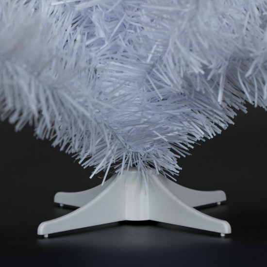 Pin de Craciun Artificial Alb de Masa cu 60 de Crengi - 75cm