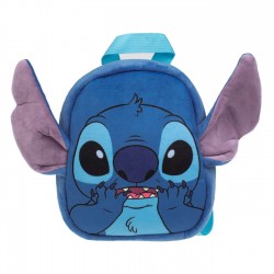 Rucsac de Plus Bleu Mov Catifelat Stitch pentru Copii 17.5x7x21cm