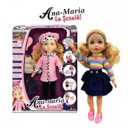 Papusa Ana Maria cu 2 Rochii la Scoala - Idea
