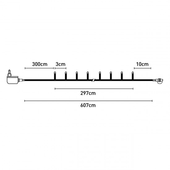 Instalatie de Lumini cu 800 de becuri LED Extensibila 43.05m - Multicolor