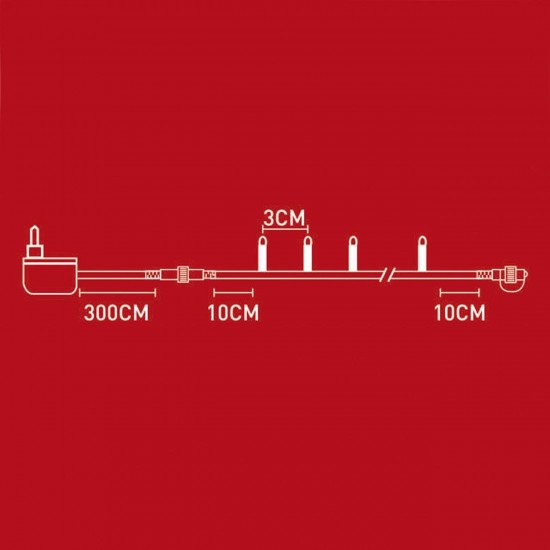 Instalatie cu 800 de Becuri LED Extensibila de Interior - Exterior 39,95m - Multicolore