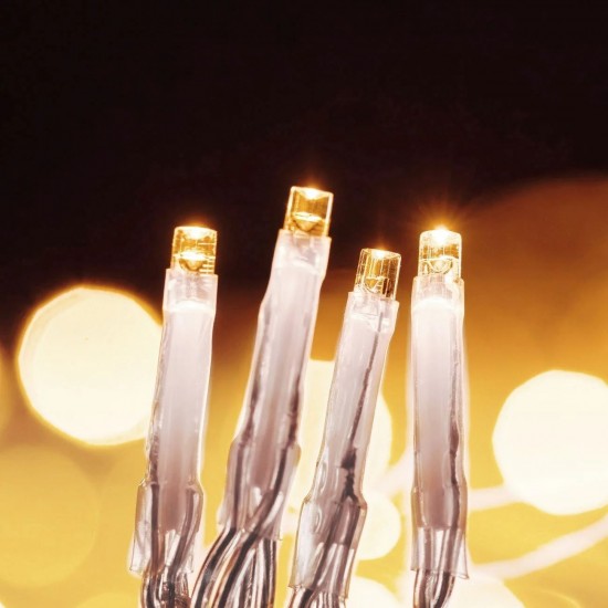 Instalatie de Lumini Perdea cu 400 de Becuri LED Extensibila de Interior & Exterior 2m - Alb Cald