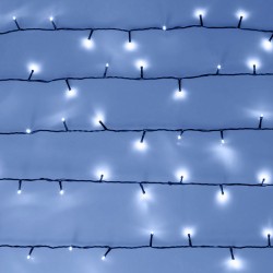 Instalatie de lumini cu 300 de becuri LED  Albe  Cablu Transparent cu 8 Programe