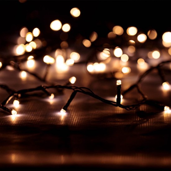 Instalatie de Lumini cu 200 de becuri LED Extensibila cu Telecomanda de Interior & Exterior 13.05m - Alb Cald / Multicolor