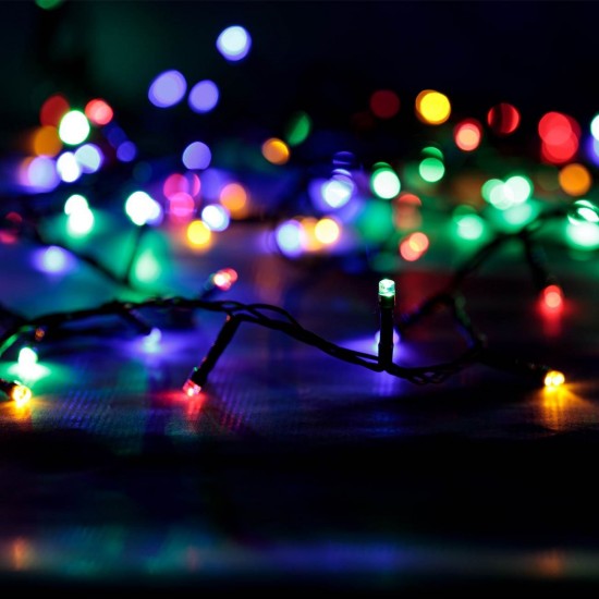 Instalatie de Lumini cu 200 de becuri LED Extensibila cu Telecomanda de Interior & Exterior 13.05m - Alb Cald / Multicolor