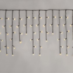 Instalatie de Lumini Perdea cu 480 de Becuri LED & Program de Interior & Exterior 10m - Alb Cald