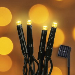 Instalatie de Lumini Solara cu 60 de Becuri LED cu Senzor de Lumina de Interior & Exterior 10.3m - Alb Cald
