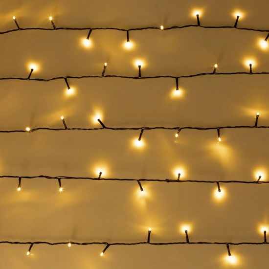 Instalatie de Lumini Solara cu 60 de Becuri LED cu Senzor de Lumina de Interior & Exterior 10.3m - Alb Cald