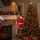 Decoratiune de Craciun Scara cu Mos Craciun cu Lumini 1.45m - Alb Cald