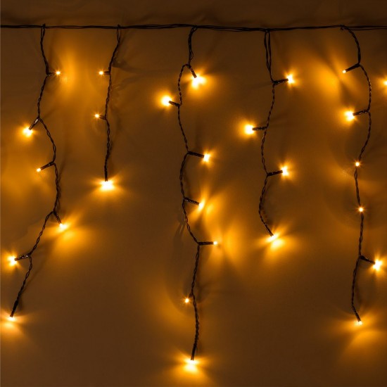 Instalatie de Lumini Perdea cu 480 de Becuri LED Extensibila de Interior & Exterior cu Programe 10m - Alb Extra Cald