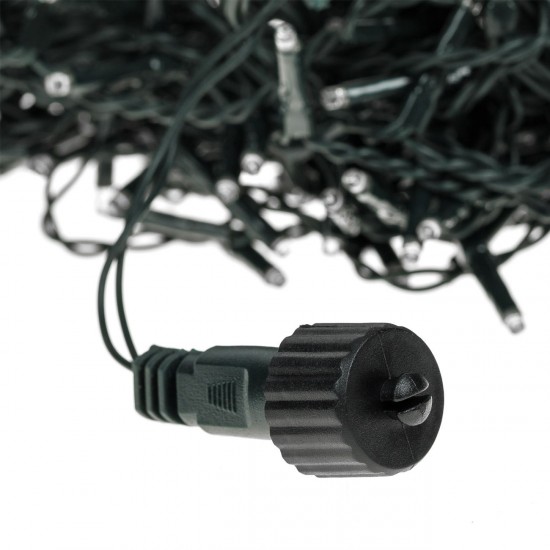 Instalatie de Lumini Perdea cu 480 de Becuri LED Extensibila de Interior & Exterior cu Programe 10m - Alb Extra Cald