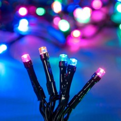 Inatalatie de Lumini cu 100 de Becuri LED Program de Interior & Exterior 4.95m - Multicolor Pastelat