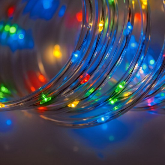 Furtun Luminos Solar cu 100 de Becuri LED cu Programe 4.95m - Multicolor