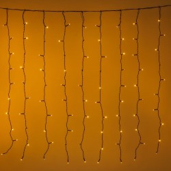 Instalatie de Lumini Perdea cu 200 de Becuri LED Extensibila 5.1m - Alb Cald